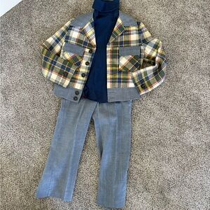 Vintage 1960s Montgomery Ward Plaid Pants and Jacket Set